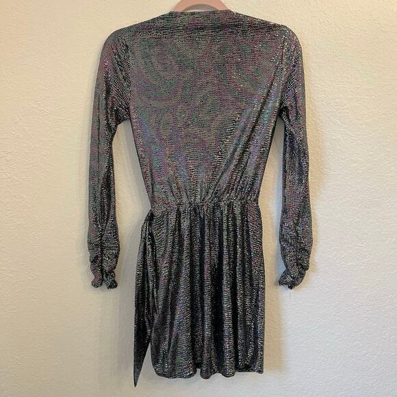 Show Me Your Mumu Kimora Mini Dress XS Iridescent Sparkle Shimmer Holiday NYE - Picture 11 of 14